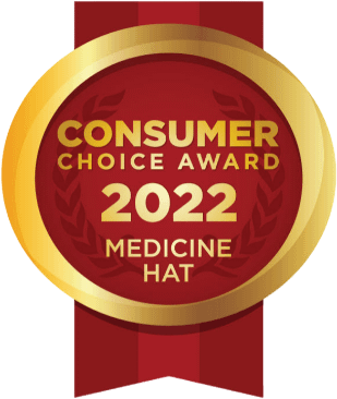 Badge for the Consumer Choice Awards for 2022 in Medicine Hat.